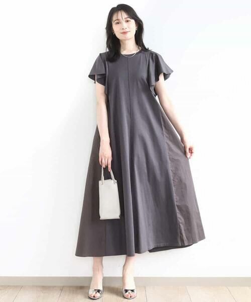 OFUON / オフオン ロング・マキシ丈ワンピース | ラッフルスリーブコットンワンピース/洗える/WEB限定 | 詳細17