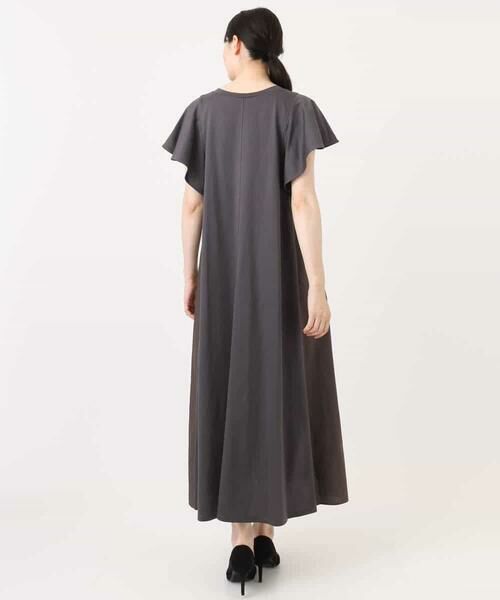 OFUON / オフオン ロング・マキシ丈ワンピース | ラッフルスリーブコットンワンピース/洗える/WEB限定 | 詳細23