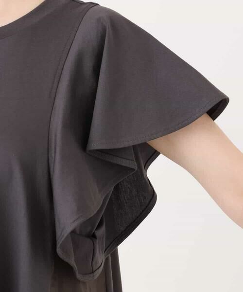 OFUON / オフオン ロング・マキシ丈ワンピース | ラッフルスリーブコットンワンピース/洗える/WEB限定 | 詳細25