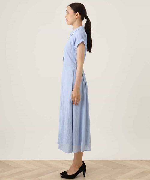 OFUON / オフオン ロング・マキシ丈ワンピース | 衿付きウエスト切り替えワンピース/洗える/WEB限定 | 詳細13