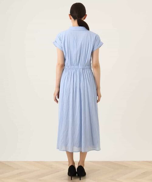 OFUON / オフオン ロング・マキシ丈ワンピース | 衿付きウエスト切り替えワンピース/洗える/WEB限定 | 詳細14