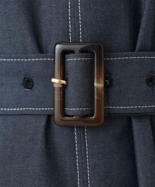 OFUON / オフオン ロング・マキシ丈ワンピース | 配色ステッチデニムライクワンピース/UVカット/洗える/WEB限定サイズあり | 詳細22