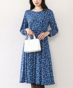 OFUON / オフオン ロング・マキシ丈ワンピース | 総柄ウエスト切り替えワンピース/洗える/WEB限定サイズあり