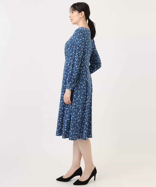OFUON / オフオン ロング・マキシ丈ワンピース | 総柄ウエスト切り替えワンピース/洗える/WEB限定サイズあり | 詳細14