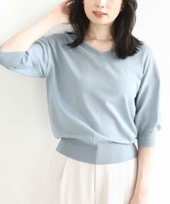 OFUON / オフオン ニット・セーター | ハイゲージVネックニット/UVカット/接触冷感/洗える/WEB限定サイズあり