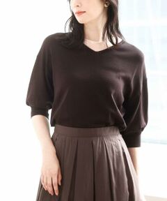 OFUON / オフオン ニット・セーター | ハイゲージVネックニット/UVカット/接触冷感/洗える/WEB限定サイズあり