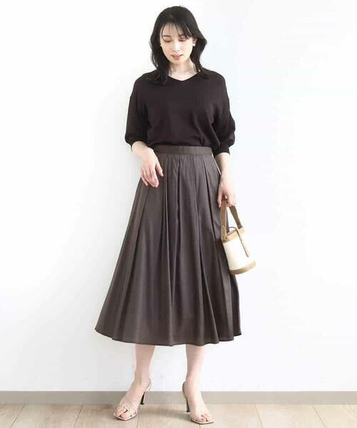 OFUON / オフオン ニット・セーター | ハイゲージVネックニット/UVカット/接触冷感/洗える/WEB限定サイズあり | 詳細10