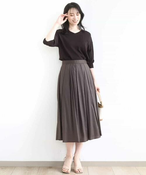 OFUON / オフオン ニット・セーター | ハイゲージVネックニット/UVカット/接触冷感/洗える/WEB限定サイズあり | 詳細12