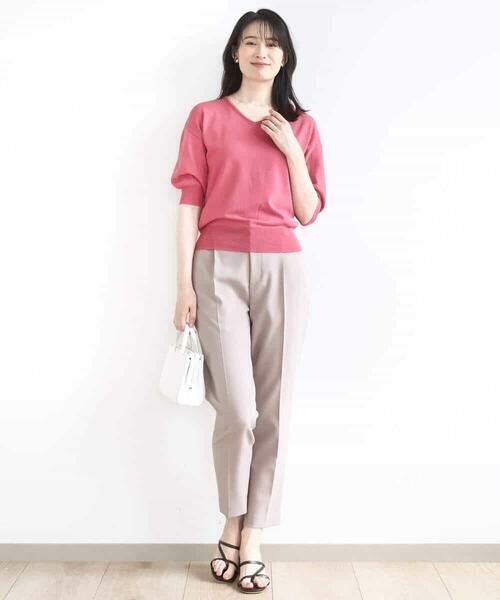 OFUON / オフオン ニット・セーター | ハイゲージVネックニット/UVカット/接触冷感/洗える/WEB限定サイズあり | 詳細2