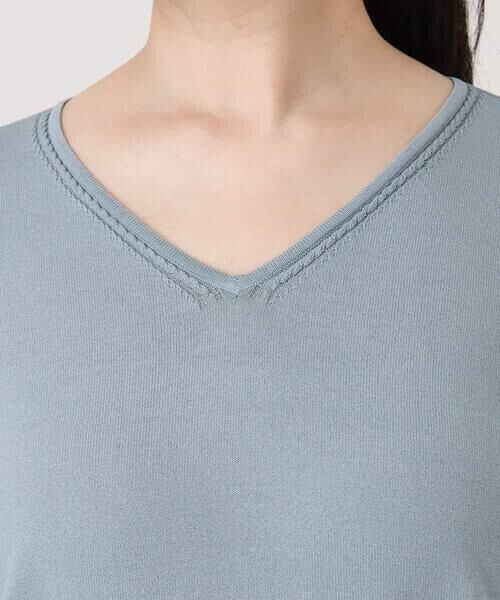 OFUON / オフオン ニット・セーター | ハイゲージVネックニット/UVカット/接触冷感/洗える/WEB限定サイズあり | 詳細25