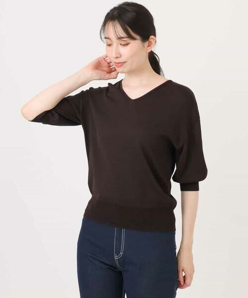 OFUON / オフオン ニット・セーター | ハイゲージVネックニット/UVカット/接触冷感/洗える/WEB限定サイズあり | 詳細29