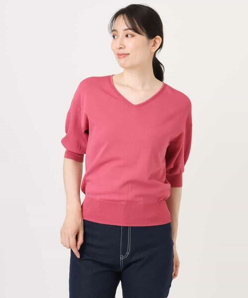 OFUON / オフオン ニット・セーター | ハイゲージVネックニット/UVカット/接触冷感/洗える/WEB限定サイズあり | 詳細30