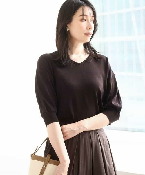 OFUON / オフオン ニット・セーター | ハイゲージVネックニット/UVカット/接触冷感/洗える/WEB限定サイズあり | 詳細9