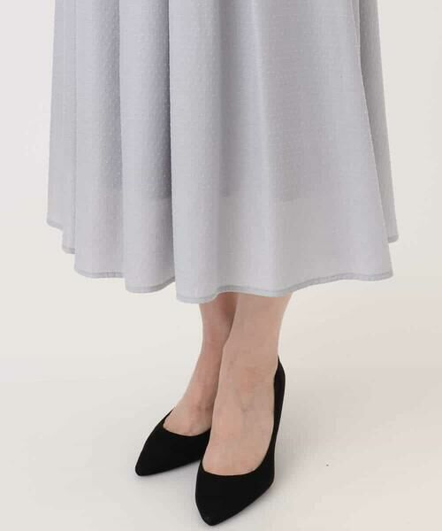 OFUON / オフオン ロング・マキシ丈スカート | ドットジャガードフレアースカート/UVカット/洗える | 詳細20