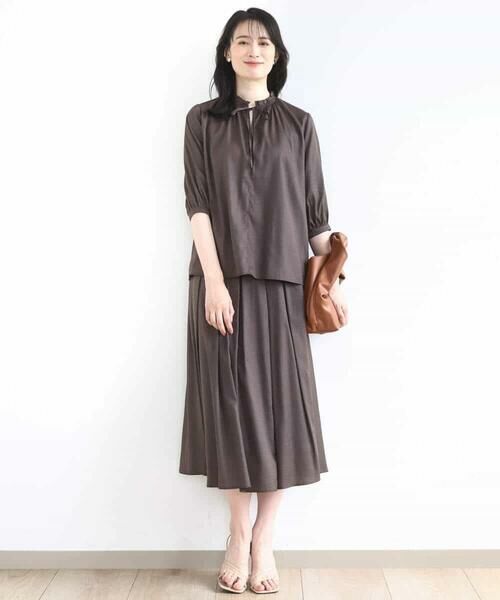 OFUON / オフオン ロング・マキシ丈スカート | ドットジャガードフレアースカート/UVカット/洗える | 詳細5