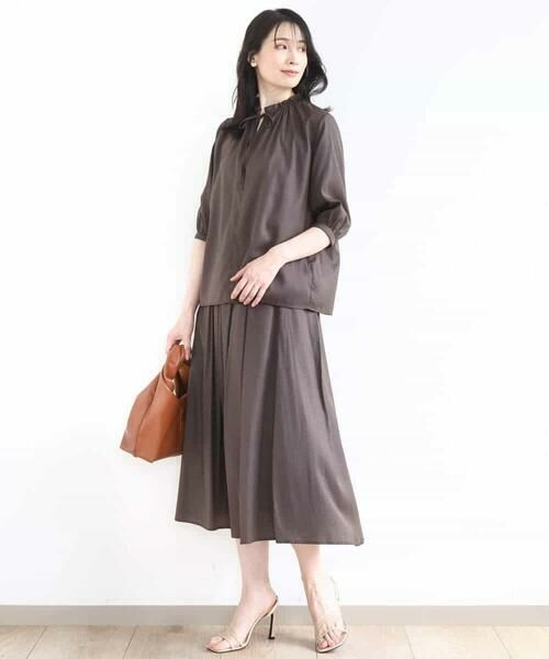 OFUON / オフオン ロング・マキシ丈スカート | ドットジャガードフレアースカート/UVカット/洗える | 詳細6