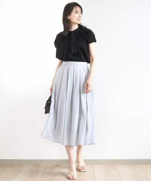 OFUON / オフオン ロング・マキシ丈スカート | ドットジャガードフレアースカート/UVカット/洗える | 詳細9