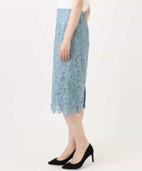 OFUON / オフオン ロング・マキシ丈スカート | フラワーレースタイトスカート/洗える | 詳細11