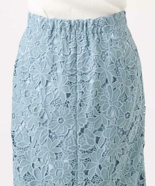 OFUON / オフオン ロング・マキシ丈スカート | フラワーレースタイトスカート/洗える | 詳細14