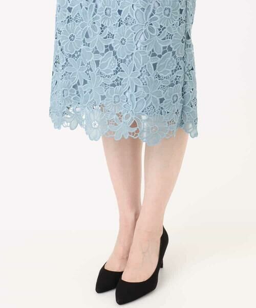 OFUON / オフオン ロング・マキシ丈スカート | フラワーレースタイトスカート/洗える | 詳細16