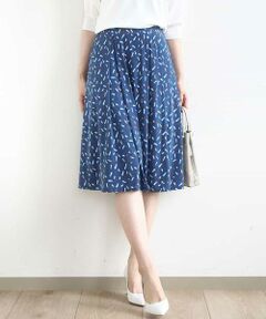 OFUON / オフオン ミニ・ひざ丈スカート | 総柄フレアースカート/洗える/WEB限定サイズあり