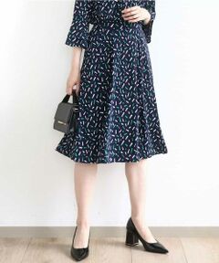 OFUON / オフオン ミニ・ひざ丈スカート | 総柄フレアースカート/洗える/WEB限定サイズあり