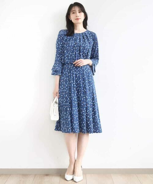 OFUON / オフオン ミニ・ひざ丈スカート | 総柄フレアースカート/洗える/WEB限定サイズあり | 詳細8