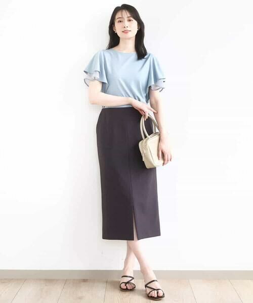 OFUON / オフオン カットソー | ティアードフリルスリーブカットソー/UVカット/接触冷感/洗える/WEB限定サイズあり | 詳細10