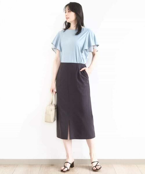 OFUON / オフオン カットソー | ティアードフリルスリーブカットソー/UVカット/接触冷感/洗える/WEB限定サイズあり | 詳細11