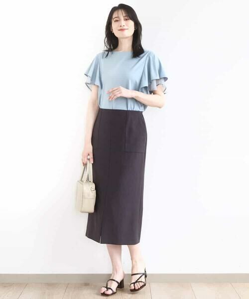 OFUON / オフオン カットソー | ティアードフリルスリーブカットソー/UVカット/接触冷感/洗える/WEB限定サイズあり | 詳細12