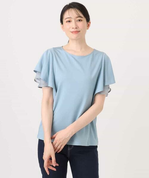 OFUON / オフオン カットソー | ティアードフリルスリーブカットソー/UVカット/接触冷感/洗える/WEB限定サイズあり | 詳細13