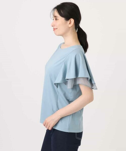 OFUON / オフオン カットソー | ティアードフリルスリーブカットソー/UVカット/接触冷感/洗える/WEB限定サイズあり | 詳細14
