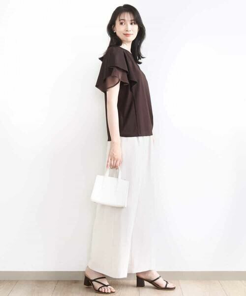 OFUON / オフオン カットソー | ティアードフリルスリーブカットソー/UVカット/接触冷感/洗える/WEB限定サイズあり | 詳細2