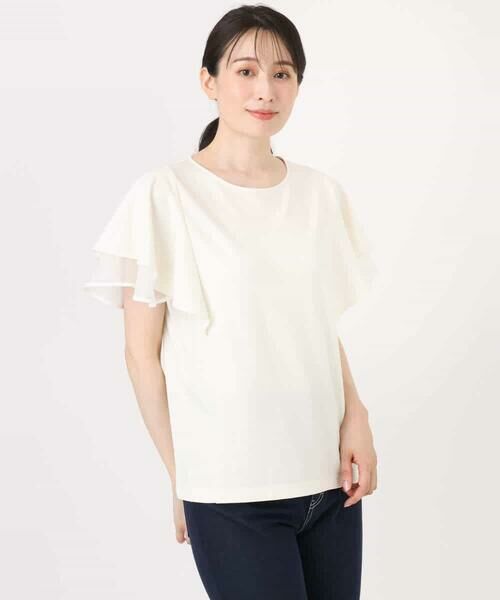 OFUON / オフオン カットソー | ティアードフリルスリーブカットソー/UVカット/接触冷感/洗える/WEB限定サイズあり | 詳細20