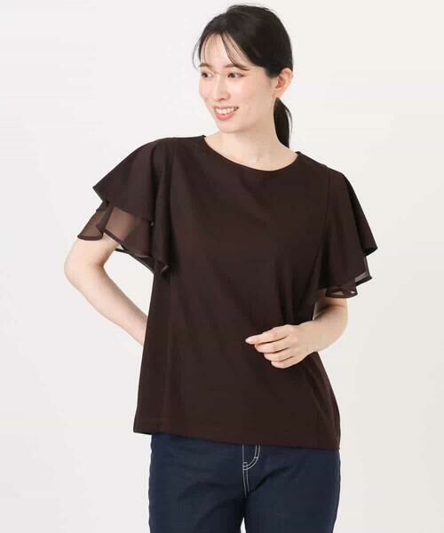 OFUON / オフオン カットソー | ティアードフリルスリーブカットソー/UVカット/接触冷感/洗える/WEB限定サイズあり | 詳細22