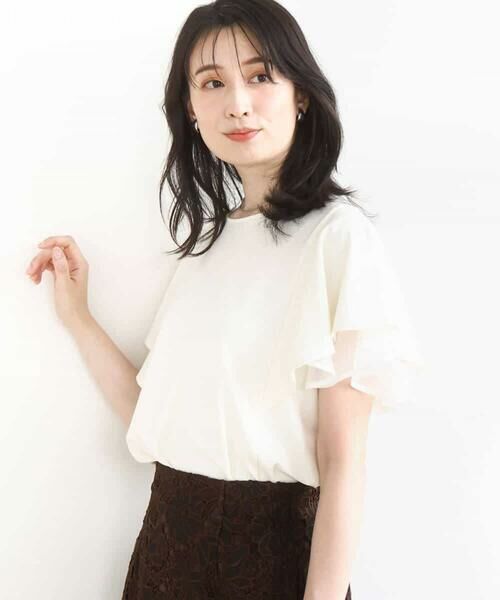 OFUON / オフオン カットソー | ティアードフリルスリーブカットソー/UVカット/接触冷感/洗える/WEB限定サイズあり | 詳細5