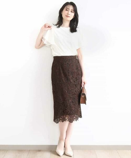 OFUON / オフオン カットソー | ティアードフリルスリーブカットソー/UVカット/接触冷感/洗える/WEB限定サイズあり | 詳細7