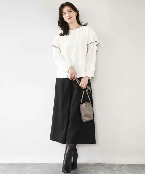 OFUON / オフオン シャツ・ブラウス | 配色メロー フレアーデザインブラウス/洗える/WEB限定サイズあり | 詳細12