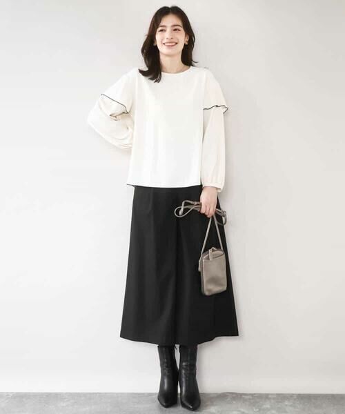 OFUON / オフオン シャツ・ブラウス | 配色メロー フレアーデザインブラウス/洗える/WEB限定サイズあり | 詳細13