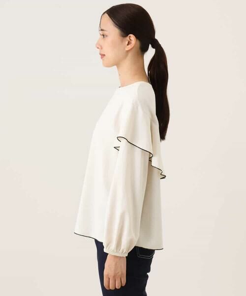 OFUON / オフオン シャツ・ブラウス | 配色メロー フレアーデザインブラウス/洗える/WEB限定サイズあり | 詳細16