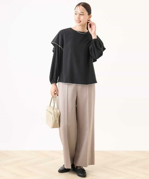 OFUON / オフオン シャツ・ブラウス | 配色メロー フレアーデザインブラウス/洗える/WEB限定サイズあり | 詳細2