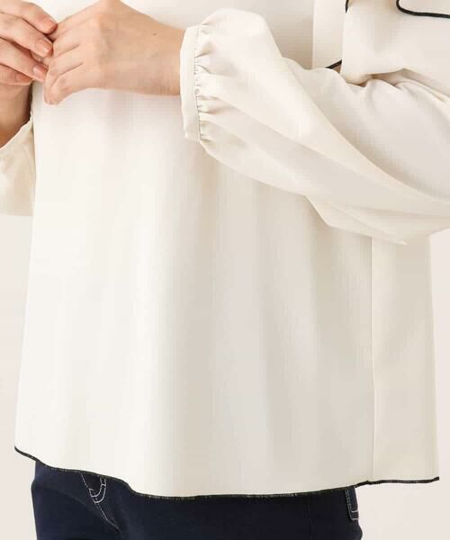 OFUON / オフオン シャツ・ブラウス | 配色メロー フレアーデザインブラウス/洗える/WEB限定サイズあり | 詳細22