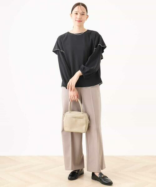 OFUON / オフオン シャツ・ブラウス | 配色メロー フレアーデザインブラウス/洗える/WEB限定サイズあり | 詳細3