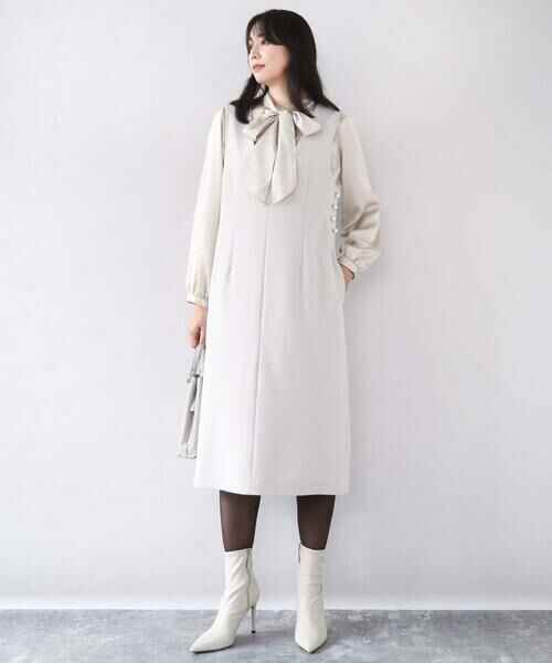 OFUON / オフオン シャツ・ブラウス | リボン付きバンドカラーブラウス/洗える/WEB限定サイズあり | 詳細15