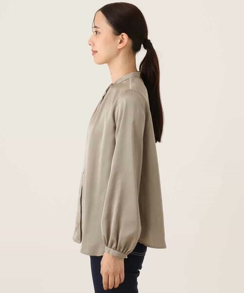 OFUON / オフオン シャツ・ブラウス | リボン付きバンドカラーブラウス/洗える/WEB限定サイズあり | 詳細18