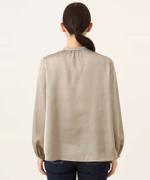 OFUON / オフオン シャツ・ブラウス | リボン付きバンドカラーブラウス/洗える/WEB限定サイズあり | 詳細19