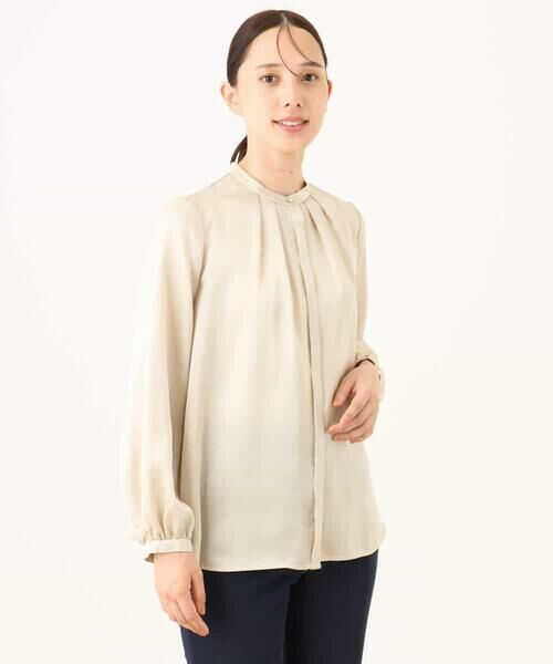 OFUON / オフオン シャツ・ブラウス | リボン付きバンドカラーブラウス/洗える/WEB限定サイズあり | 詳細28