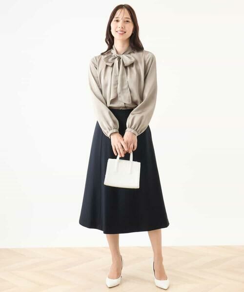 OFUON / オフオン シャツ・ブラウス | リボン付きバンドカラーブラウス/洗える/WEB限定サイズあり | 詳細6