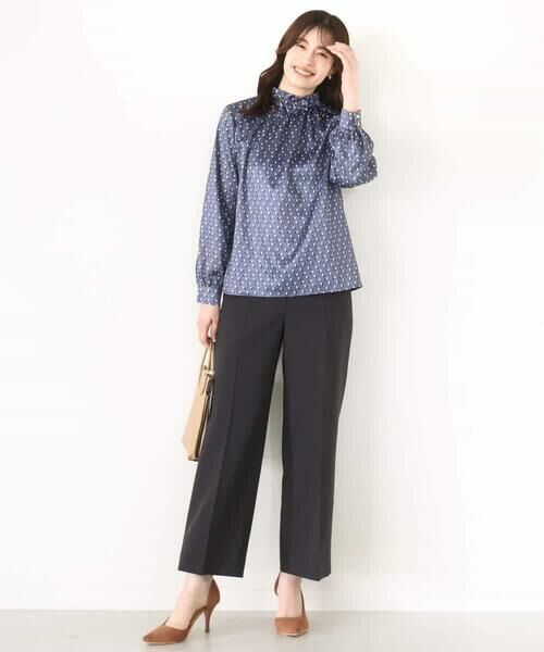 OFUON / オフオン シャツ・ブラウス | 幾何柄スタンドネックブラウス/洗える/WEB限定サイズあり | 詳細10