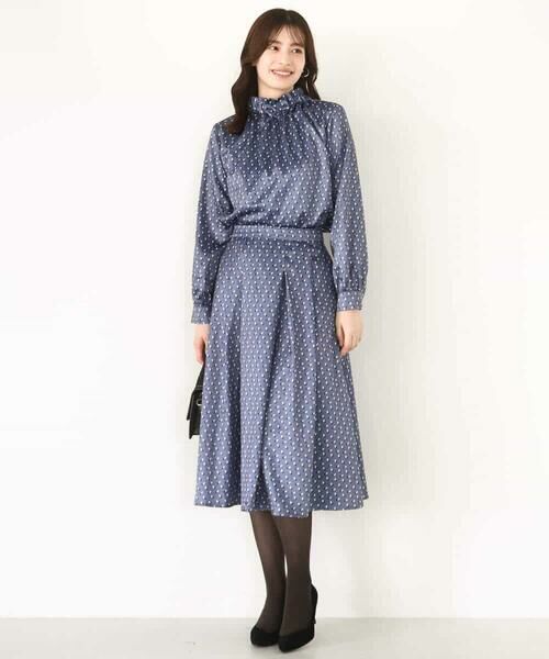 OFUON / オフオン シャツ・ブラウス | 幾何柄スタンドネックブラウス/洗える/WEB限定サイズあり | 詳細12